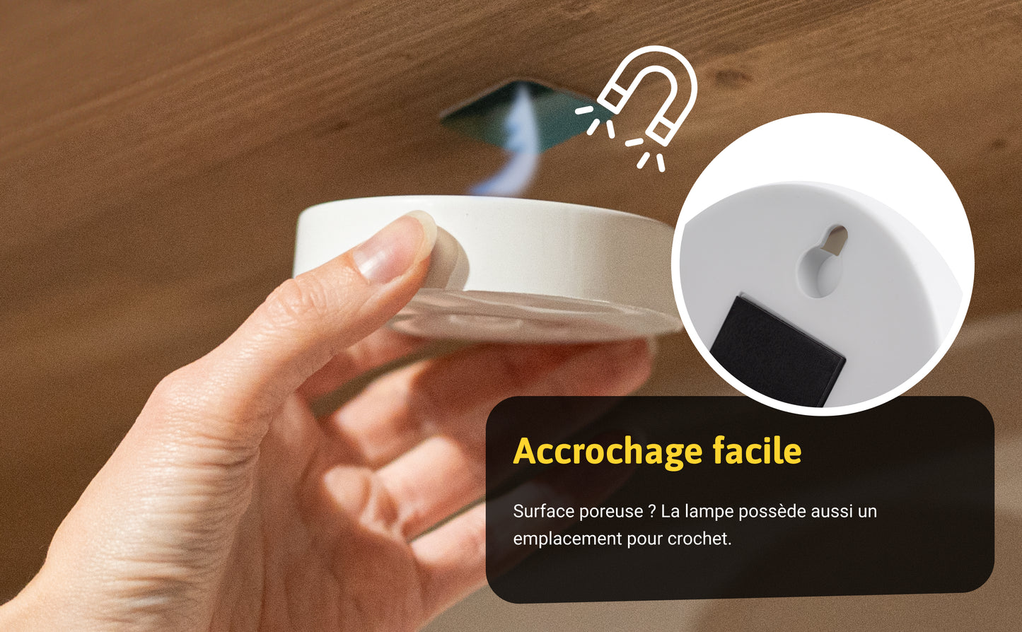Spot LED - Eclairage sous meuble - Sans fil et détecteur de mouvement