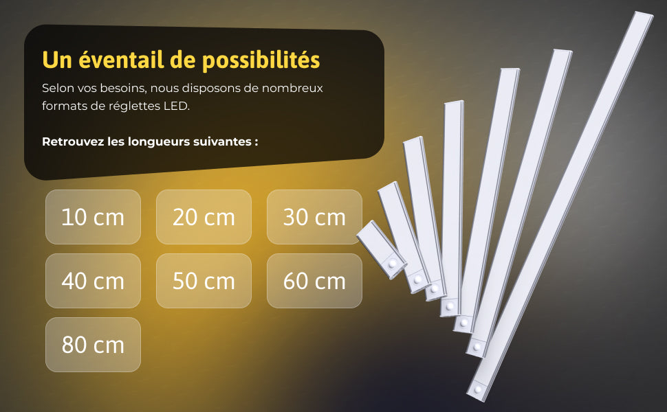 Barre LED - Extra plate - Sans fil - Détecteur de mouvement