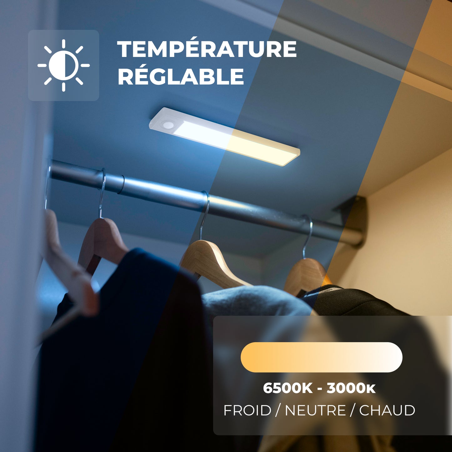 Barre LED - Extra plate - Sans fil - Détecteur de mouvement