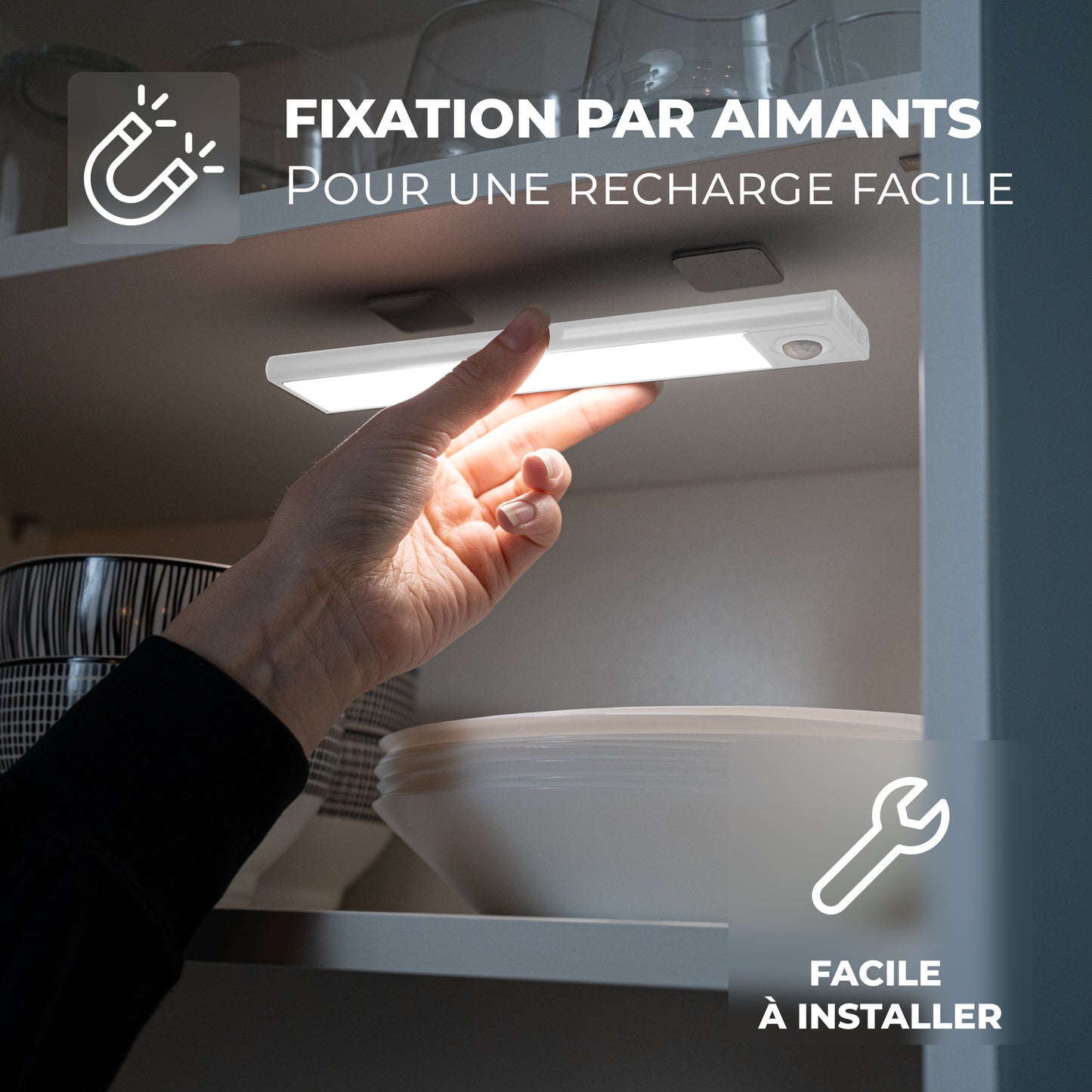 Barre LED - Extra plate - Sans fil - Détecteur de mouvement