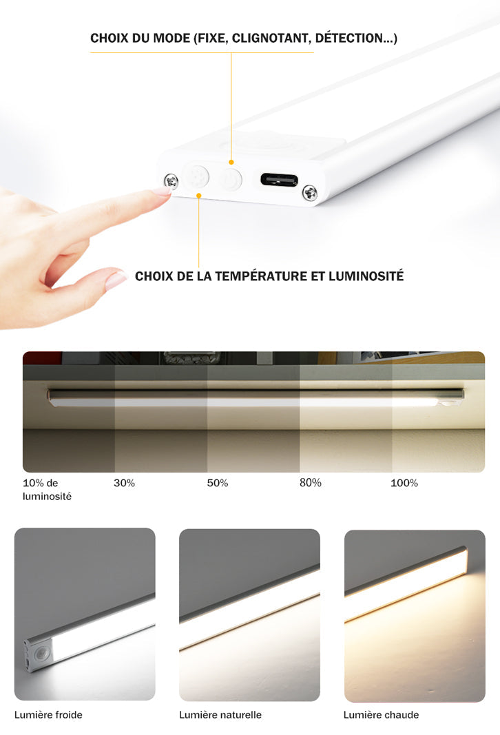 Barre LED facile à poser