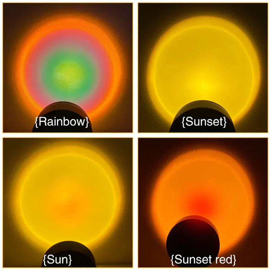Transform Your Space with the Enchanting GlowSphere Sunset Lamp - Four Color Options!