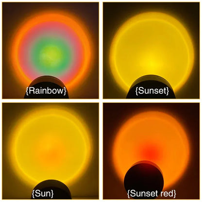 Transform Your Space with the Enchanting GlowSphere Sunset Lamp - Four Color Options!